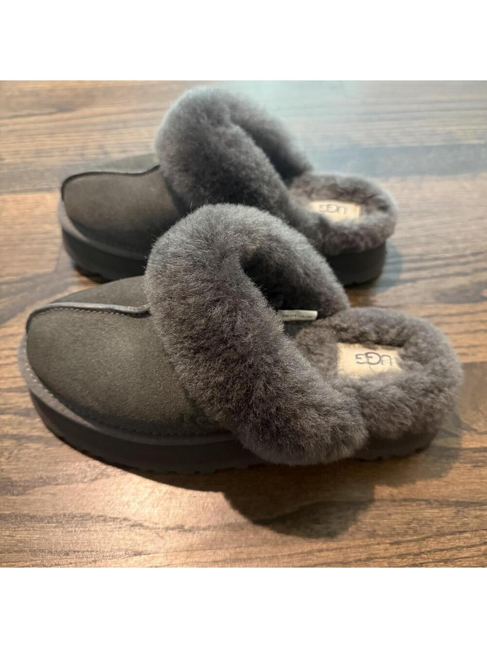 Ugg Disquette Women's Charcoal Authentic Slippers US Size 8.5